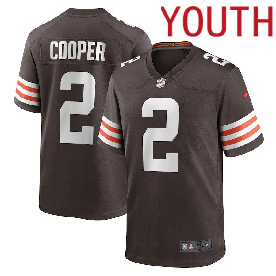 Youth Cleveland Browns 2 Amari Cooper Nike Brown Game NFL Jersey